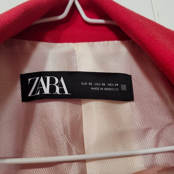 Red Zara Vintage Style 80s/90s Blazer - Picture 6 of 11